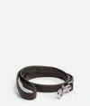 Bottega Veneta Small Intrecciato Dog Leash In Black