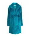 Bottega Veneta Shearling Coat In Blue