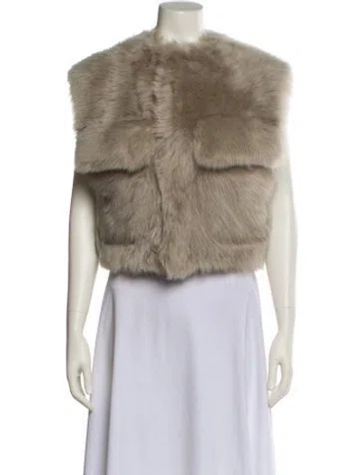 Pre-owned Bottega Veneta Lamb Fur Fur Jacket W/ Tags In Neutral
