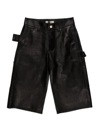 Pre-owned Bottega Veneta Lamb Leather Knee-length Shorts W/ Tags In Grey