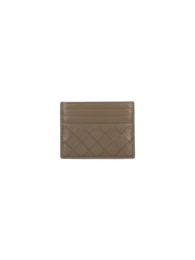 Bottega Veneta Lambskin And Calfskin Leather Wallet For Women In Green