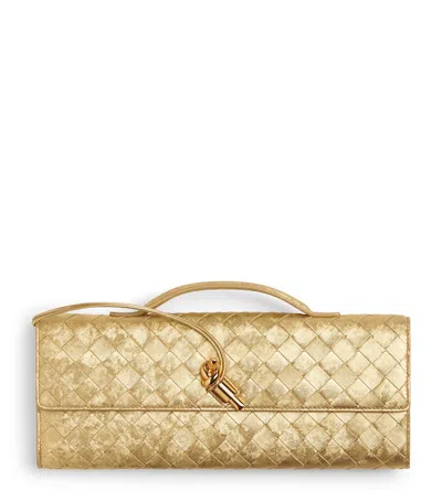 Bottega Veneta Lambskin Andiamo Clutch Bag