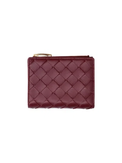 Bottega Veneta Lambskin Card Holder In Red