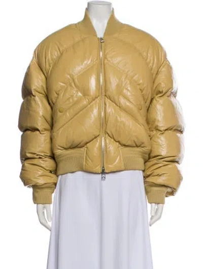 Pre-owned Bottega Veneta Lambskin Down Coat In Neutral