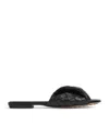 Bottega Veneta Lambskin Intrecciato Blink Mules In Black