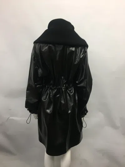 Bottega Veneta Lambskin Jacket With Ribbed Knit Collar And Drawstring Waist In Black