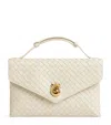 Bottega Veneta Lambskin Knot Lock Top-handle Bag In White