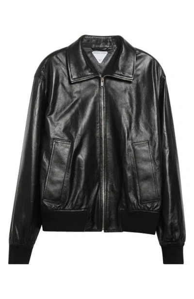 Bottega Veneta Lambskin Leather Blouson Jacket
