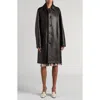 Bottega Veneta Intrecciato Leather Coat In 2113 Fondant