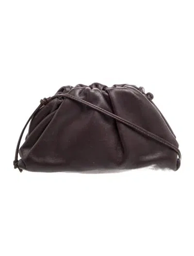Pre-owned Bottega Veneta Lambskin Mini Pouch In Brown