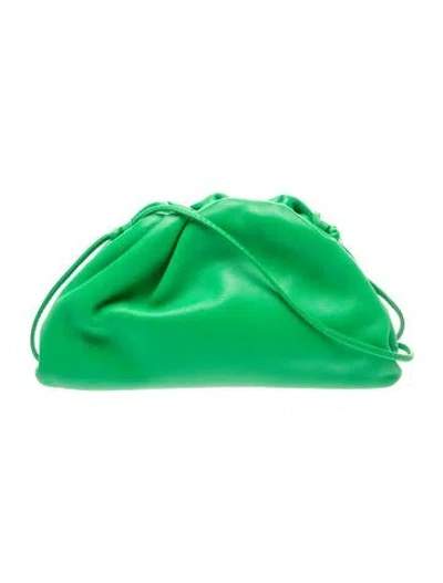 Pre-owned Bottega Veneta Lambskin Mini Pouch In Green