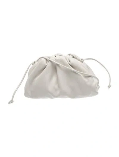 Pre-owned Bottega Veneta Lambskin Mini Pouch Mini In Neutral