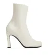 Bottega Veneta Lambskin Nico Ankle Boots 100 In White