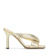 Bottega Veneta Lambskin Riva Heeled Mules 90 In Transparent