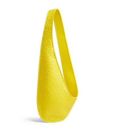 Bottega Veneta Lambskin Veneto Cross-body Bag In Yellow