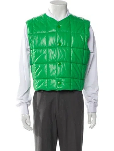 Pre-owned Bottega Veneta Lambskin Vest In Green