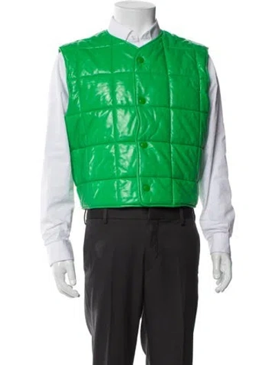 Pre-owned Bottega Veneta Lambskin Vest In Green