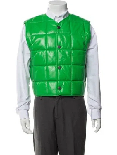 Pre-owned Bottega Veneta Lambskin Vest In Green