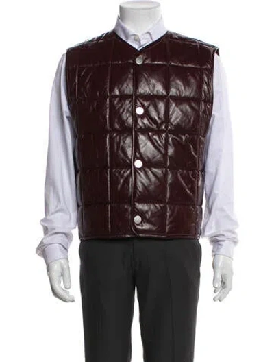 Pre-owned Bottega Veneta Lambskin Vest In Red