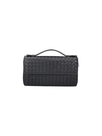 Bottega Veneta Lambskin Wallet In Black