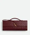 Bottega Veneta Long Andiamo Intrecciato Leather Clutch In Bordeaux