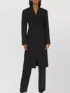 Bottega Veneta Lapel Collar Cotton Blend Coat In Black