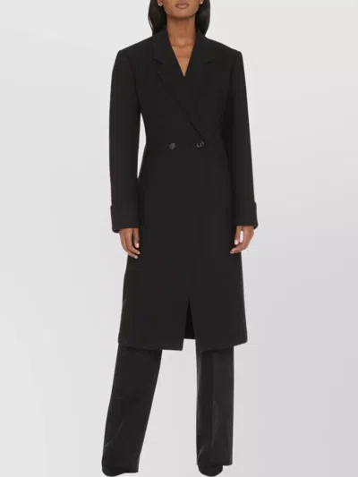 Bottega Veneta Lapel Collar Cotton Blend Coat