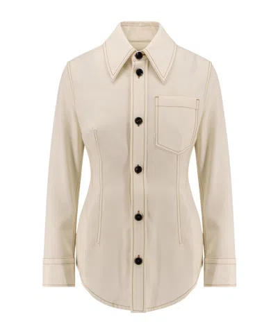 BOTTEGA VENETA BOTTEGA VENETA CONTRAST STITCHED FITTED SHIRT