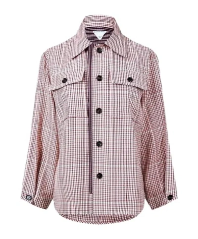 Bottega Veneta Lapel Long Sleeve Shirt In Pink