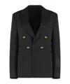 Bottega Veneta Double-breasted Wool Blazer With Embellished Buttons In Black
