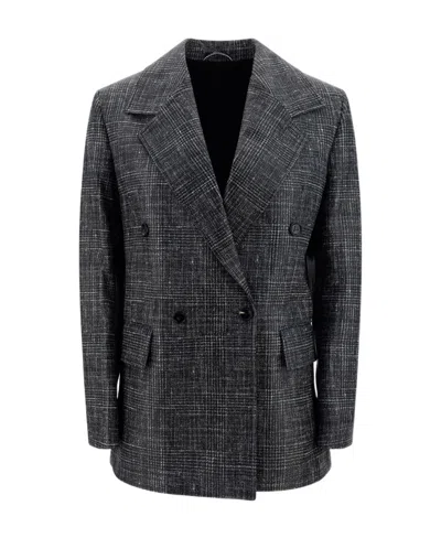 Bottega Veneta Lapel Suit Jacket In Black