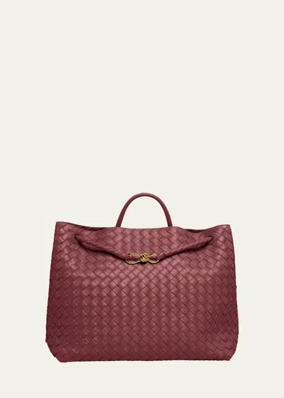 Bottega Veneta Large Andiamo Bag In Burgundy