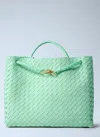 Bottega Veneta Women Large Andiamo Handbag In Green