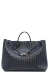 Bottega Veneta Large Andiamo Intrecciato Leather Shoulder Bag In Space/vintage