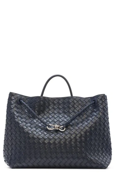 Bottega Veneta Large Andiamo Intrecciato Leather Shoulder Bag In Space/vintage