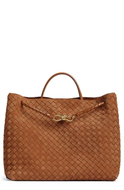 Bottega Veneta Large Andiamo Intrecciato Suede Tote