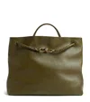 Bottega Veneta Andiamo Large Leather Tote Bag In Green