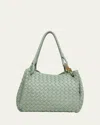 Bottega Veneta Large Andiamo Shoulder Bag In New Sauge-medium Brass