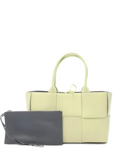 Pre-owned Bottega Veneta Large Arco Intrecciato Tote Bag In Green