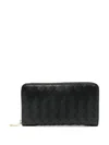 Bottega Veneta Large Braided Wallet With Zip Accessories In Black