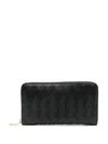 Bottega Veneta Large Braided Wallet With Zip Accessories In Black