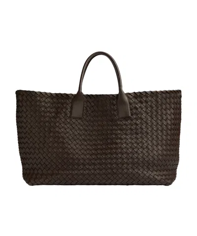 Bottega Veneta Large Cabat Shoulder Bag In Black