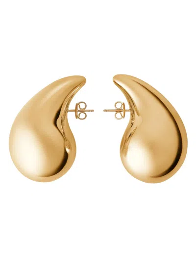 Bottega Veneta Large Drop Earrings In Brown