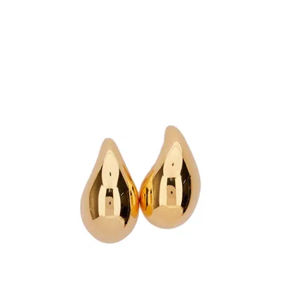 Bottega Veneta Large Drop Earrings In Gold