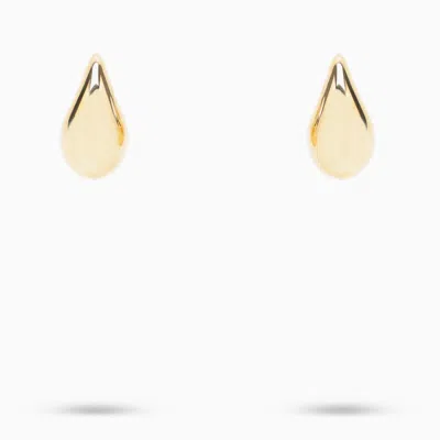 Bottega Veneta Large Drop Earrings In Silver With Gold Finish In Metal