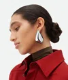 Bottega Veneta Large Fin Earrings In Silver
