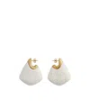 Bottega Veneta Ceramic And Silver Small Finn Earrings In White