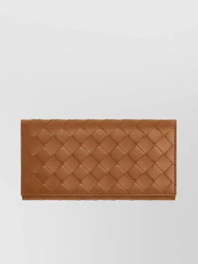 BOTTEGA VENETA LARGE FLAP WOVEN RECTANGULAR PURSE