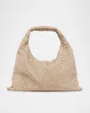 Bottega Veneta Large Hop Intrecciato Suede Hobo Bag
