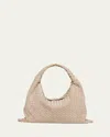 Bottega Veneta Large Hop Bag In Travertine